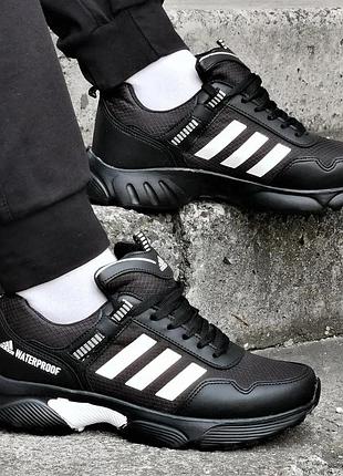 Термо кроссовки adidas waterproof мужские еврозима адидас чёрные (размеры: 41)
