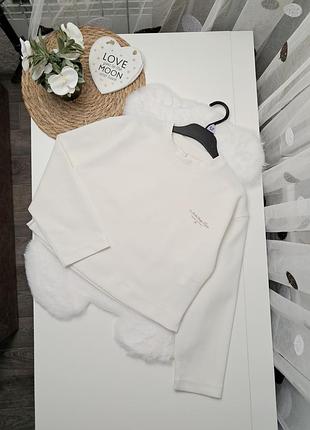 Молочная оверсайз кофточка от zara 8-9 лет (131)