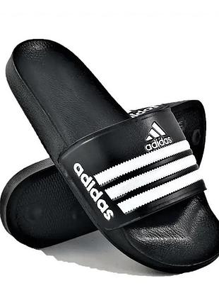 Шлёпанцы adidas чёрные сланцы тапочки белые адидас женские (размеры: 36,37,38,39,40)
