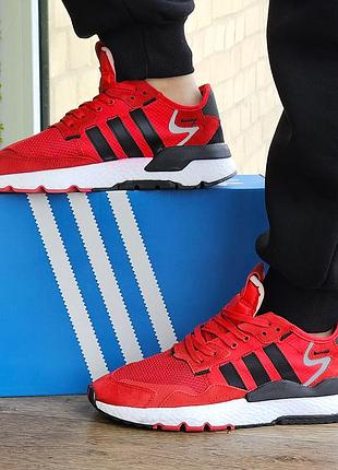 Літні кросівки adidas jogger сіточка червоні адідас бігові легкі (розміри: 41,42,43,44,45) відео огляд