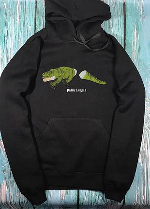 Толстовка чёрная palm angels kill aligator m