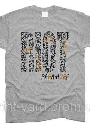 Футболка серая loys music paramore riot