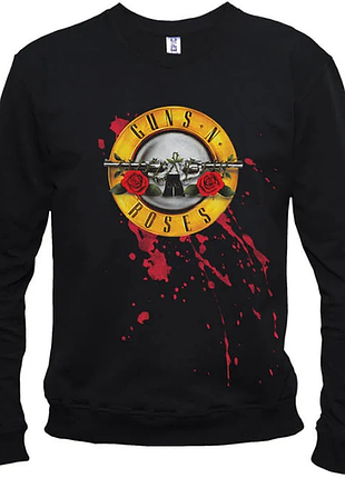 Світшот чорний loys музика рок guns n` roses blood xl