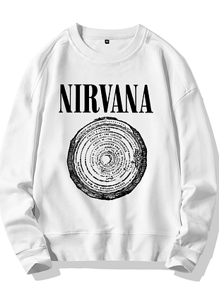 Свитшот белый loys музыка nirvana xxl