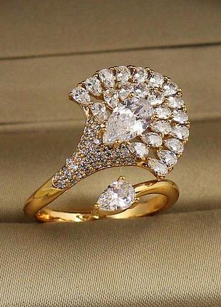 Кольцо xuping jewelry пава рояль р 18 золотистое