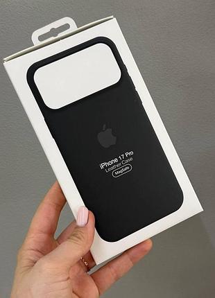 Противоударный кожаный чехол magsafe для iphone 17 pro,премиальный кожаный чехол для айфон 17 pro