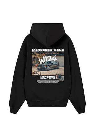 Худи loys толстовка с принтом mercedes w124 1993 hoodie, черный xxl