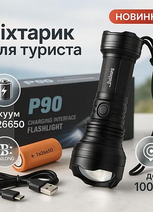 Ліхтар для дому з вбудованим акумулятором bl-k70-p90, потужні ліхтарики, потужні ручні ліхтарі sofirn cw-15