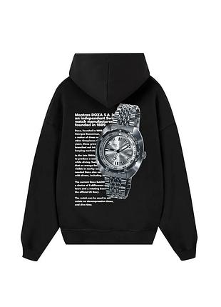 Худи loys толстовка с принтом watch doxa x300 hoodie, черный xl