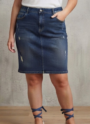 Джинсовая юбка карандаш marks and spencer uk20