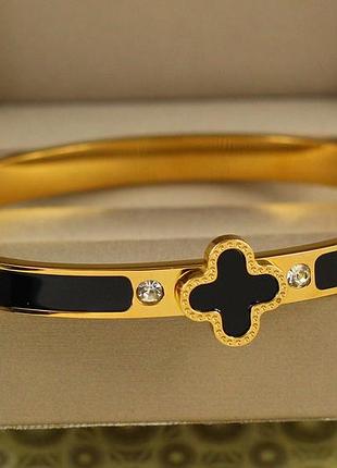 Браслет бенгл xuping jewelry жорсткий golden alhambra 60 мм на руку від 17 до 19 см лимонний