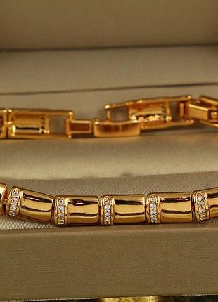 Браслет xuping jewelry бамбук 17 см 7 мм золотистий