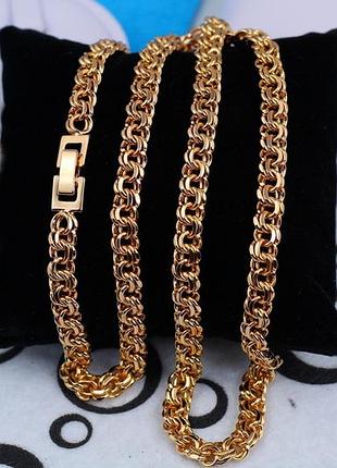 Ланцюг xuping jewelry круглий бісмарк застібка як на годиннику 45 см 6 мм золотистий