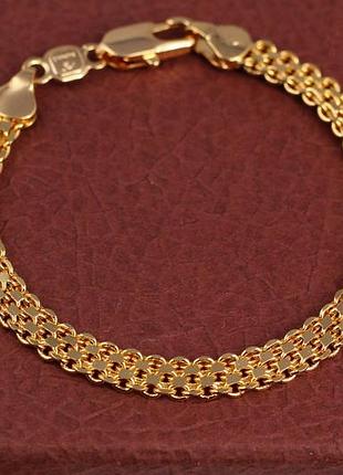 Браслет xuping jewelry бисмарк 19,5 см 6 мм золотистый