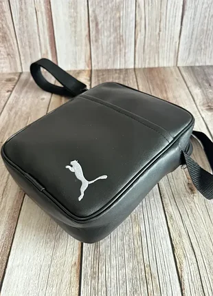 Сумка месенджер барсетка puma еко шкіра чорна