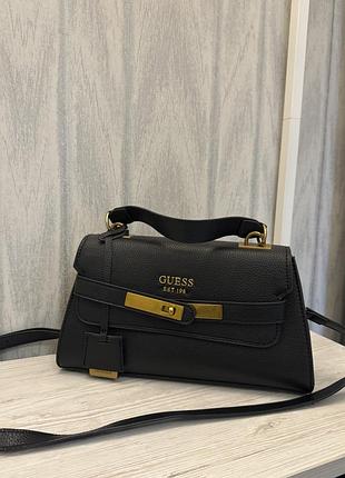 Жіноча сумка guess чорна з потертостями