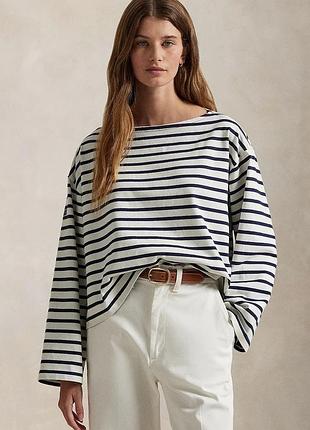 Лонгслів жіночий polo ralph lauren бавовняний у смужку