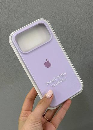 Чехол-бампер для айфон 17 про макс, чехол silicone case с микрофиброй для iphone 17 pro max (лиловый)