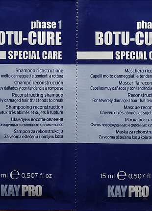 Botu-cure шампунь+маска реконструкція 15+15мл набор