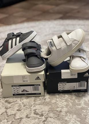 Кросівки для дітей adidas, білі та сірі