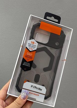 Чехол tpu+pc armorhex magnetic case для iphone 17 pro max, бронированный противоударный чехол с magsafe для айфон 17 pro max