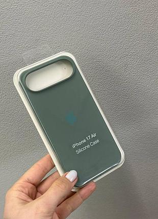 Чехол-накладка с микрофиброй для айфон air, чехол silicone case с микрофиброй для iphone air (зеленый)