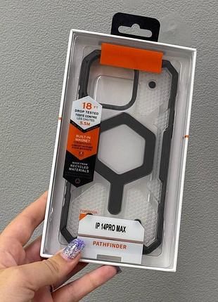 Чехол tpu+pc armorhex magnetic case для iphone 14 pro max, бронированный противоударный чехол с magsafe для айфон 14 pro max
