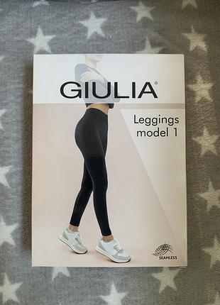 Безшовні легінси чорні з мікрофібри giulia leggings s/m black-nero лосини