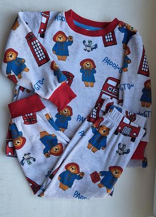 Matalan пижама велюр 1,5-2 года 86-92 см мишка