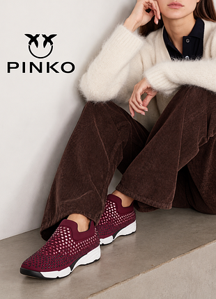 Pinko італійські дуже мʼякі стрейч кросівки з камінцями що просто горять під сонцем