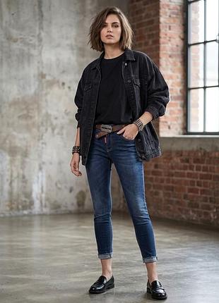 Джинси жіночі slim fit темно-сині