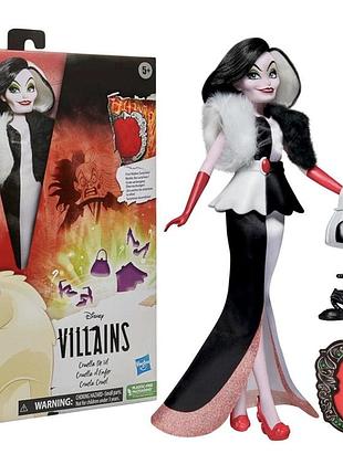 Лялька disney villains cruella de vil круелла — 28 см, аксесуари