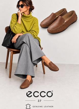 Ecco  кожаные мокасины туфли р 37( 23 -23.5см)
