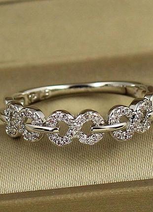 Кільце xuping jewelry вісімки р 16 сріблясте