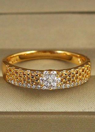 Кольцо xuping jewelry первоцвет р 21 золотистое
