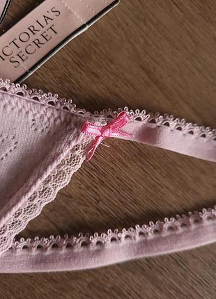 ❗️❗️❗️новые трусики стринги victoria's secret stret stretch pointelle v-string, размер m 3