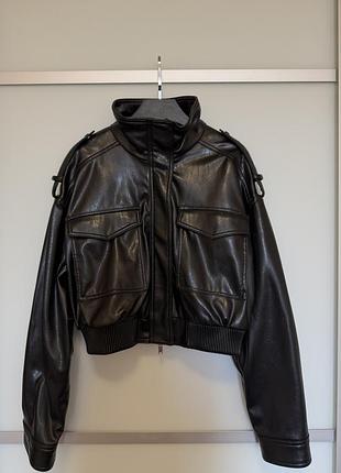 Куртка zara з еко шкіри