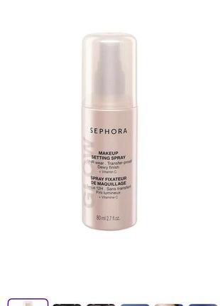 База під макіяж sephora makeup setting spray dewy finish 80 мл