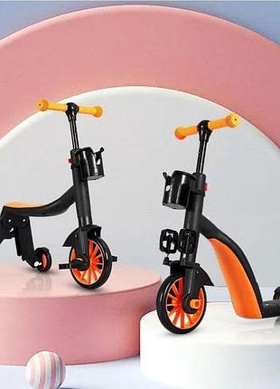 Самокат дитячий best scooter 3в1(помаранчевий, червоний)