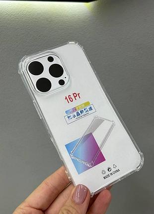 Прозрачный чехол iphone 16 pro, противоударный чехол для iphone 16 pro, силиконовый чехол iphone 16 pro
