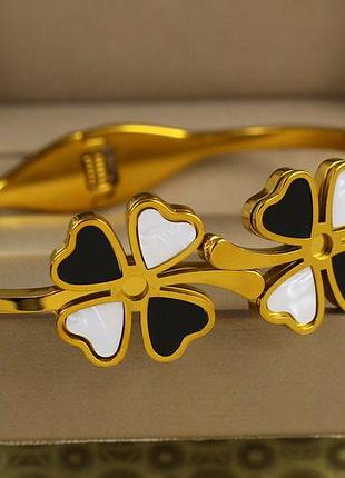 Браслет бенгл xuping jewelry жорсткий lucky charm 60 мм на руку від 17 до 19 см лимонний