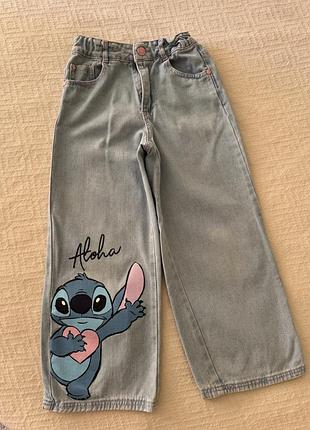 Широкі джинси на дівчинку стіч stitch оригінал