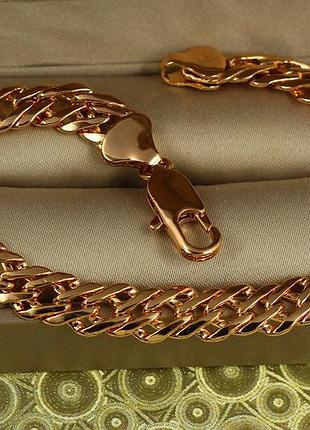 Браслет xuping jewelry ромб 19 см 8 мм золотистый