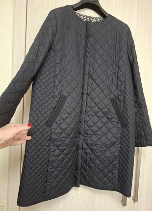 Пальто жіноче стьобане max mara чорне 46 it