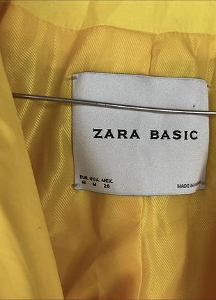 Жіночий тренч zara basic яскраво-жовтий 4
