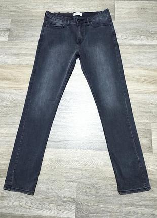 Мужские серые джинсы m&s , размер 34/33 slim fit .