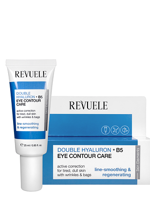 Крем для контуру очей revuele double hyaluron +b5 eye contour care 25 мл