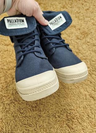 Женские текстильные высокие кеды palladium 💙 3