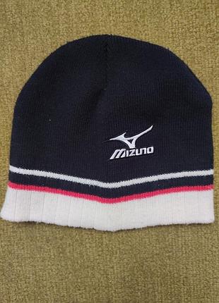 Шапка унісекс mizuno синя з білим та червоним