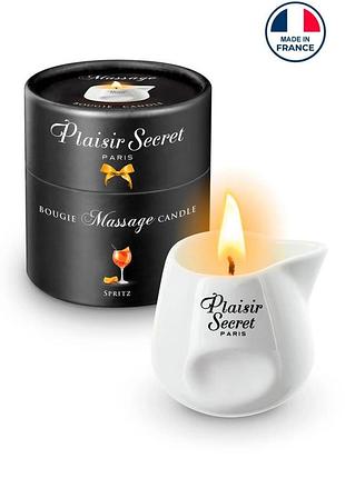 Массажная свеча plaisirs secrets spritz (80 мл) подарочная упаковка, керамический сосуд